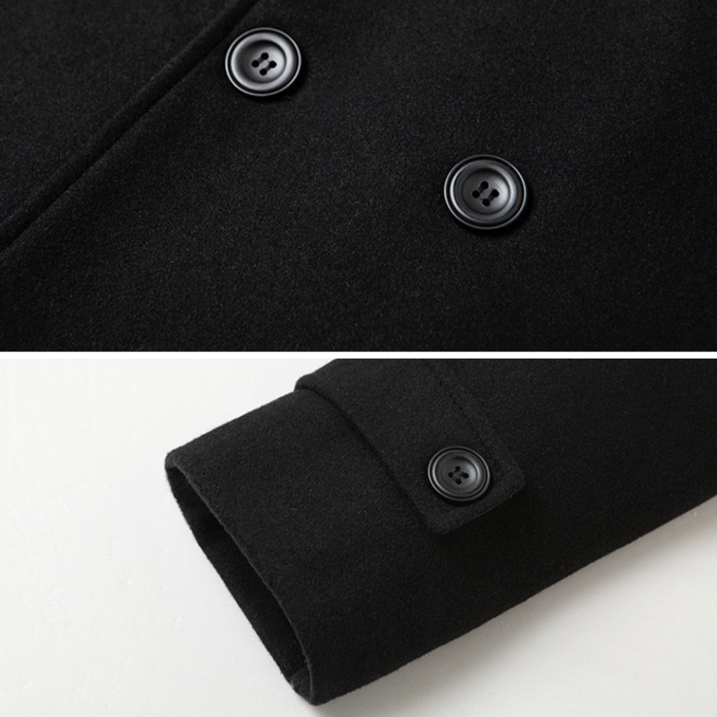 Silvan™ | Elegant Double-Breasted Coat in Premium Wool