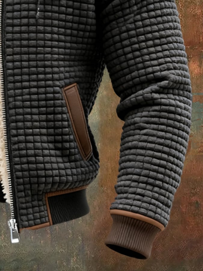 Borys - Elegant quilted jacket with a finished collar