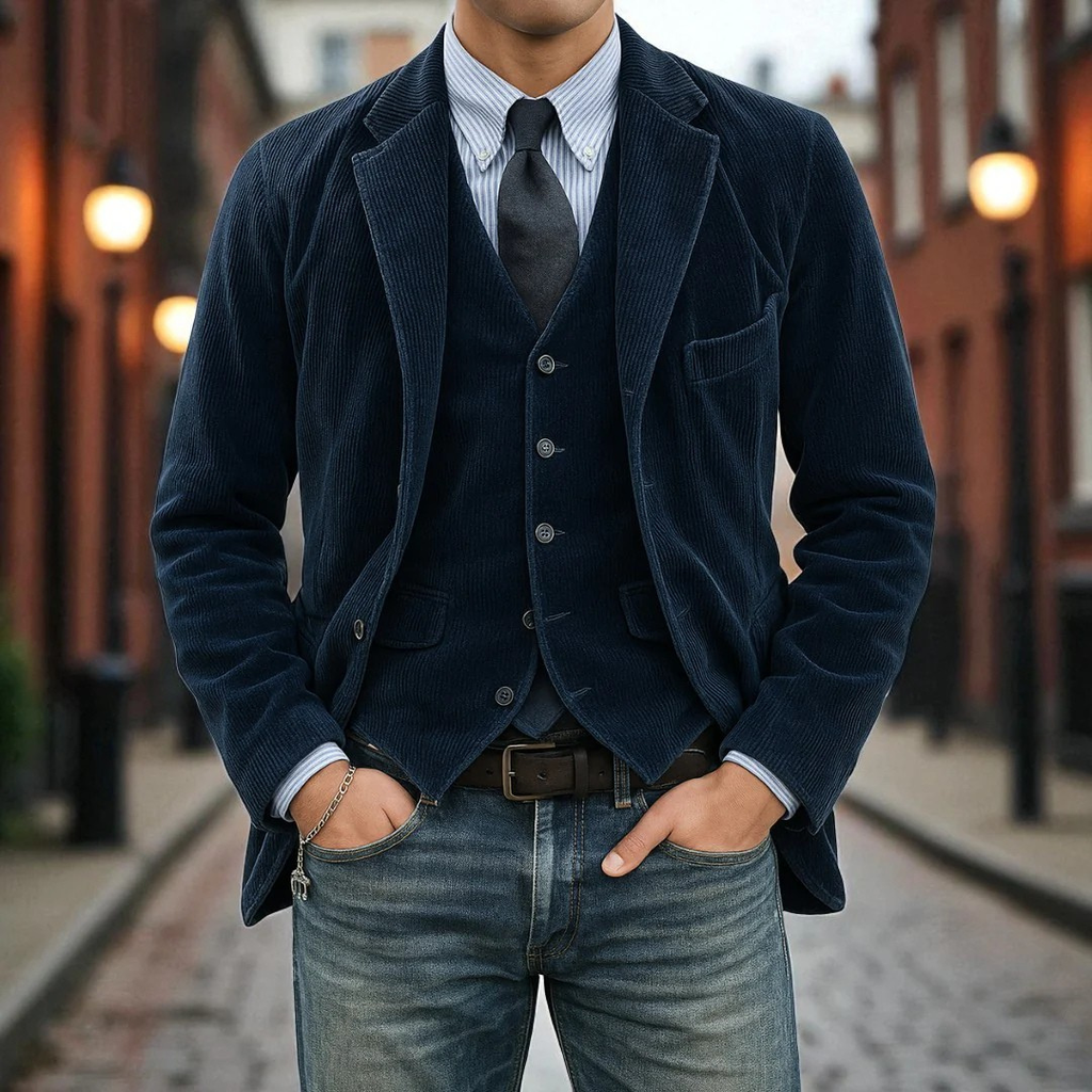 Tommy™ | 2-Piece Set: Blazer and Cord Waistcoat