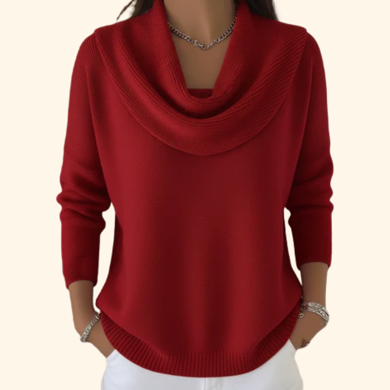 Eliza | Elegant High Neck Sweater