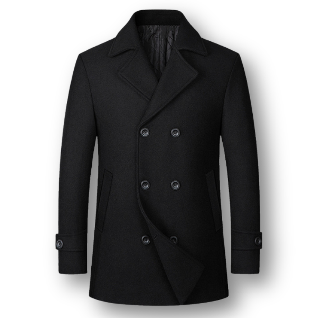Silvan™ | Elegant Double-Breasted Coat in Premium Wool