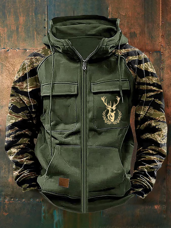 James | Men’s Multi-Pocket Zip Hoodie