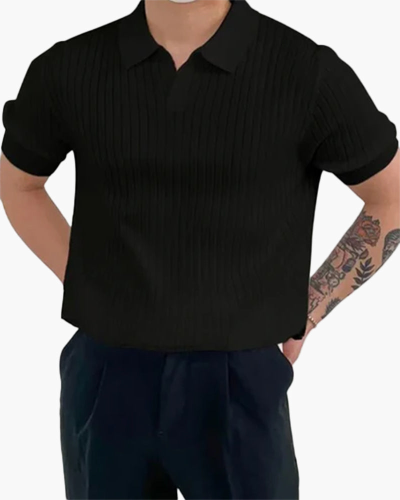 Jax | Ribbed Cotton Polo