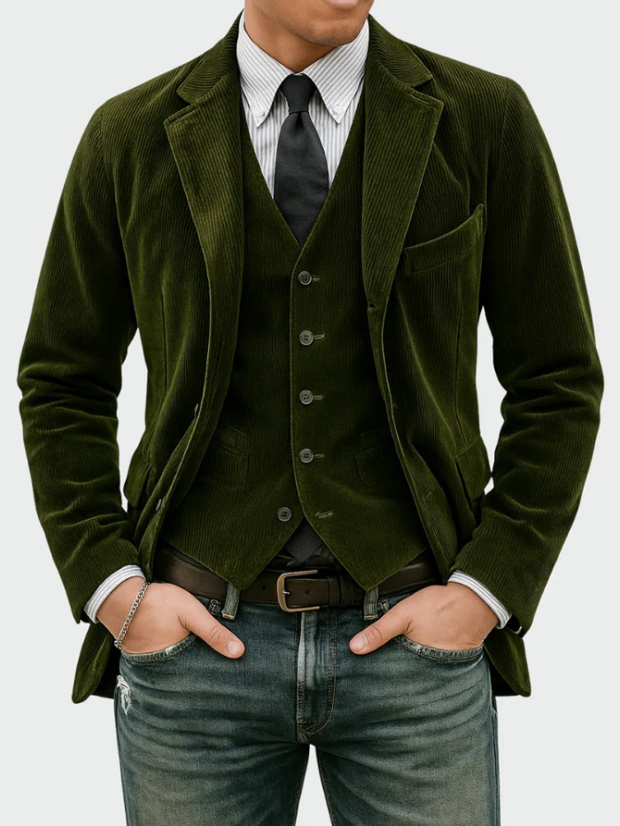 Tommy™ | 2-Piece Set: Blazer and Cord Waistcoat