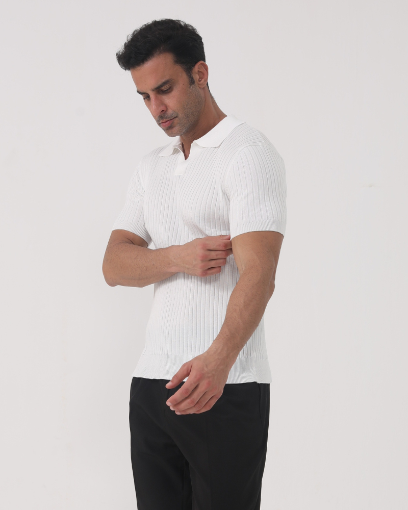 Jax | Ribbed Cotton Polo