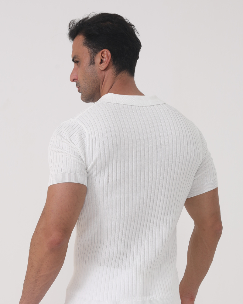 Jax | Ribbed Cotton Polo