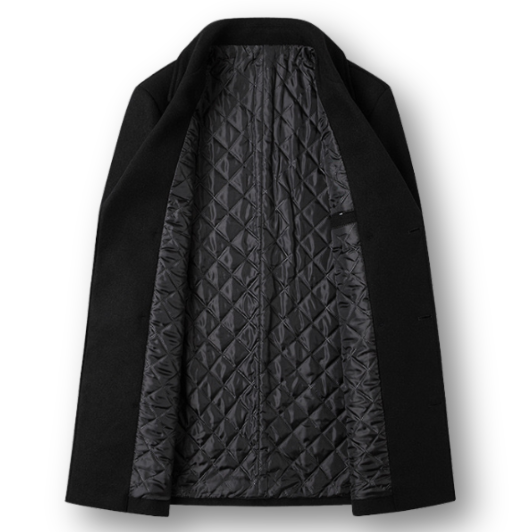 Silvan™ | Elegant Double-Breasted Coat in Premium Wool