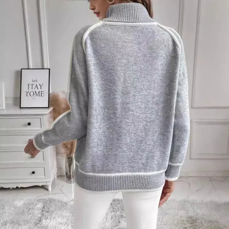 Kaylee | Elegant High Neck Sweater