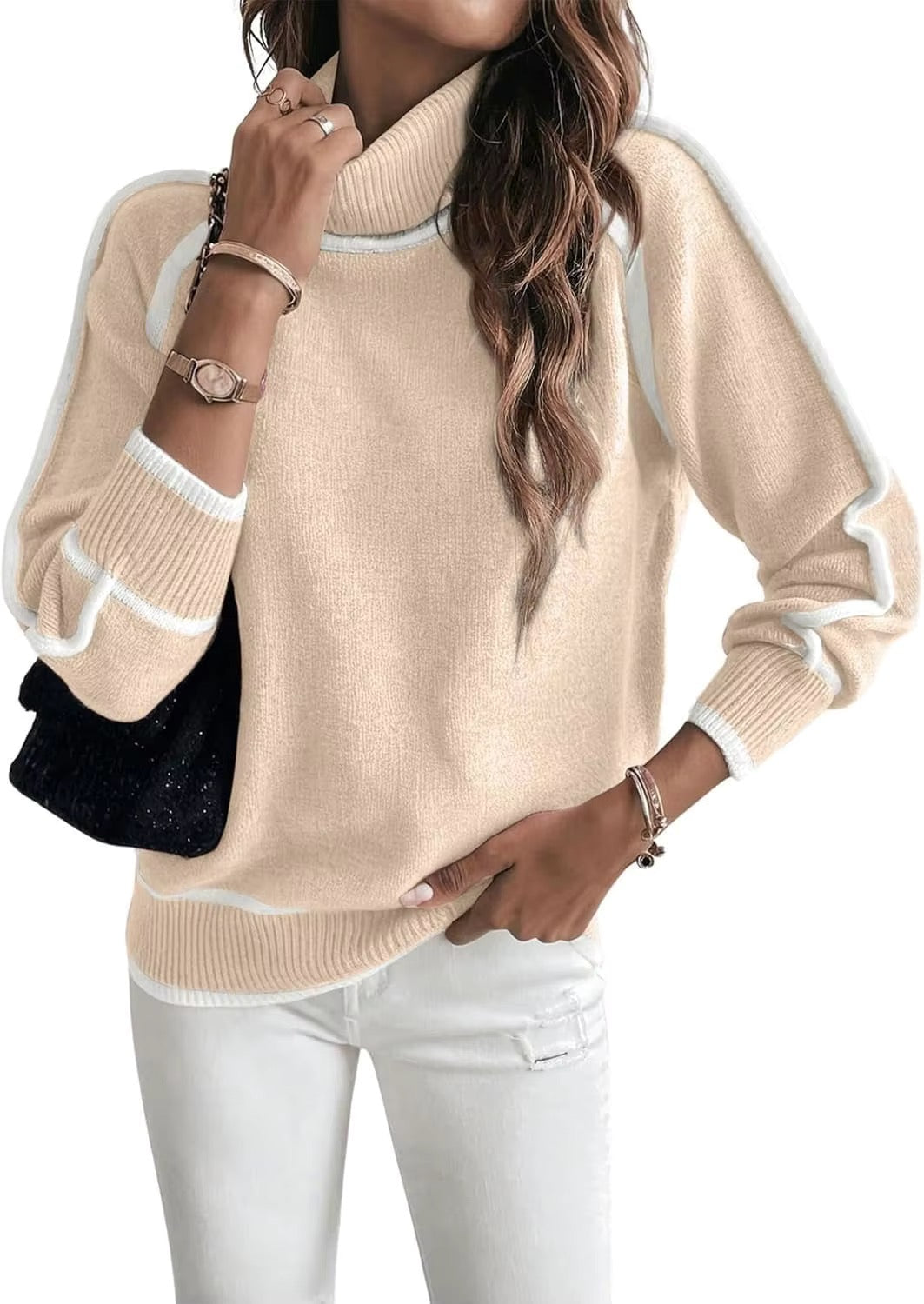 Kaylee | Elegant High Neck Sweater