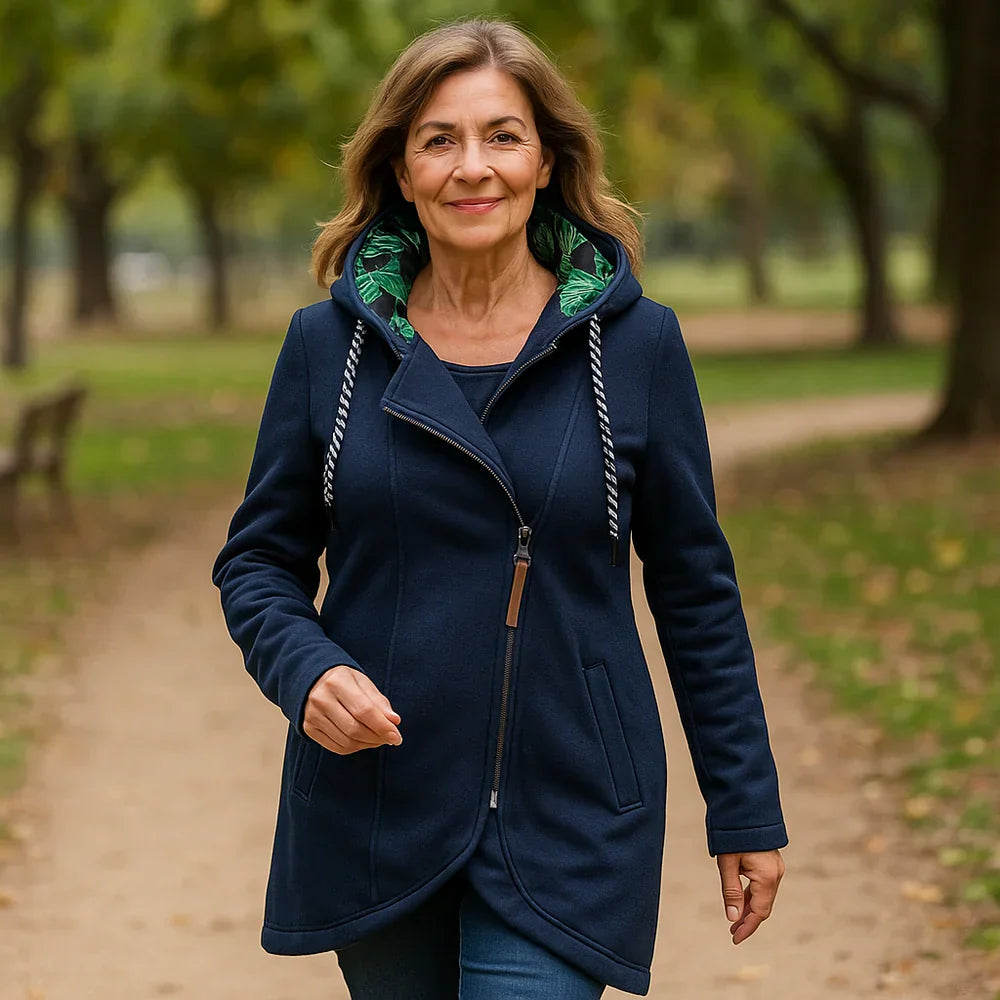 Eleonora™ – Winter coat with asymmetric zip