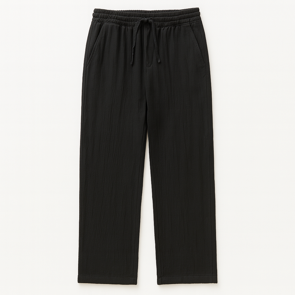 Aidan | Loose Linen Trousers with Adjustable Waistband