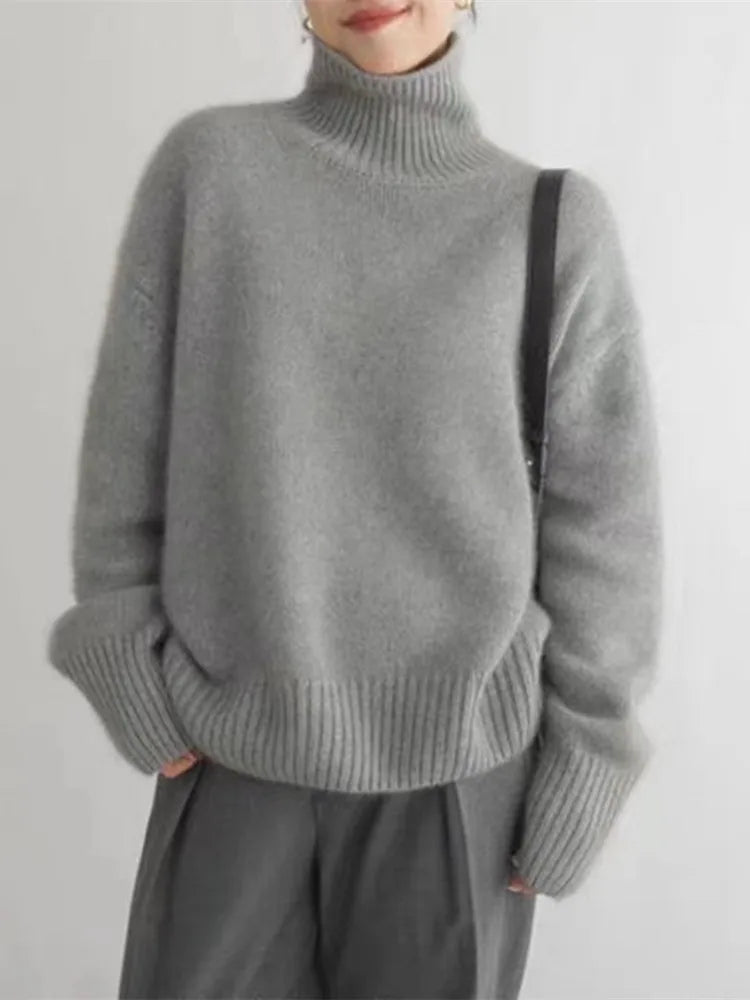 Isola™ | Soft Cashmere High Neck Sweater