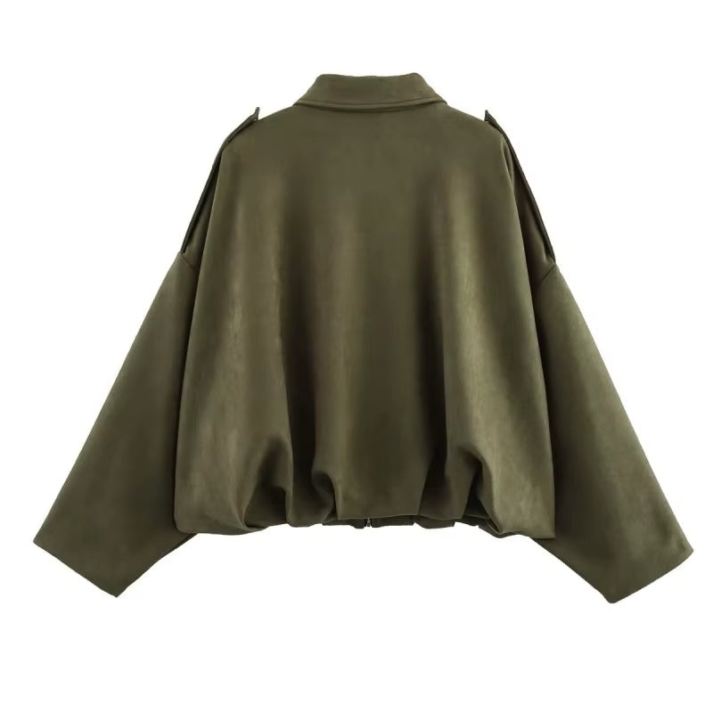 Calvera | Premium Suede Effect Bomber