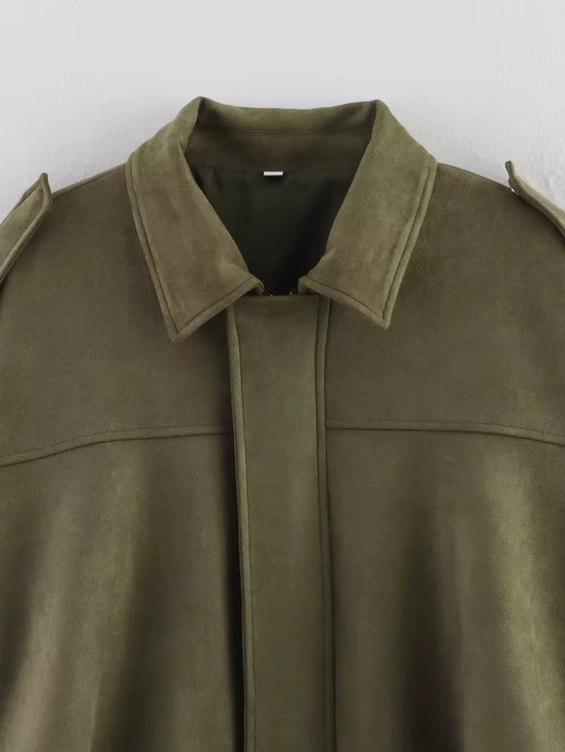 Calvera | Premium Suede Effect Bomber