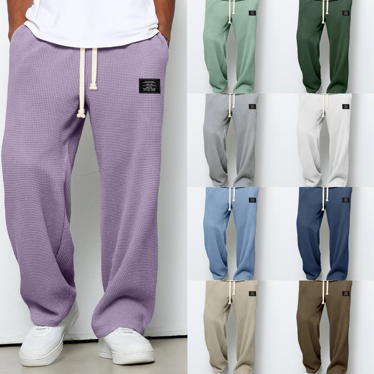Elias | Comfortable Waffle Joggers