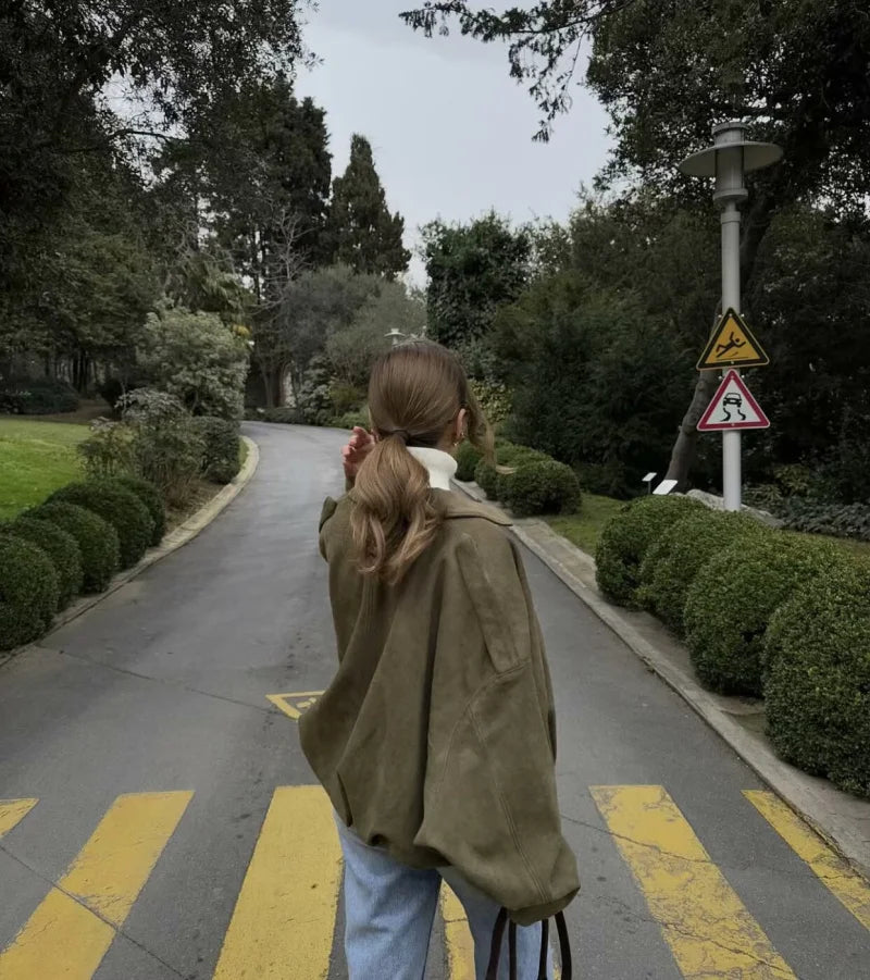 Calvera | Premium Suede Effect Bomber