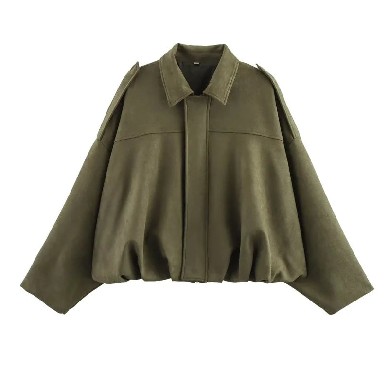 Calvera | Premium Suede Effect Bomber