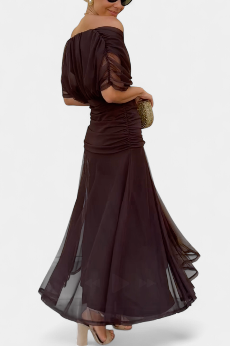 Emily™ | Long Floral V-Neck Dress