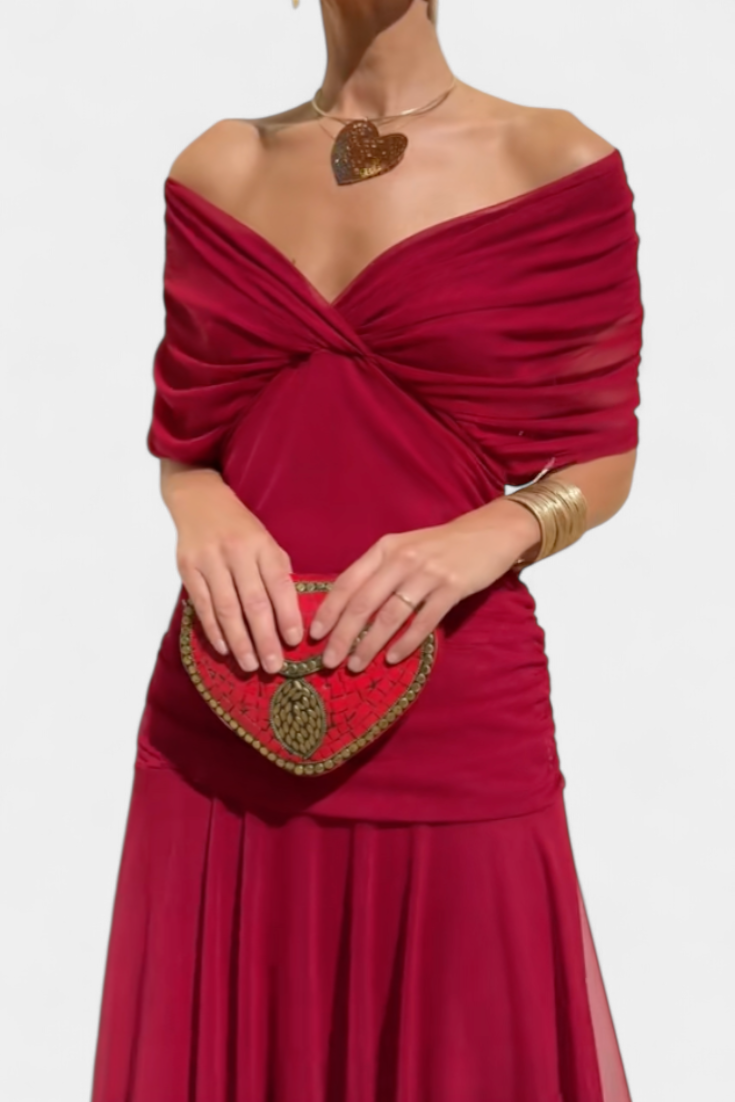 Emily™ | Long Floral V-Neck Dress