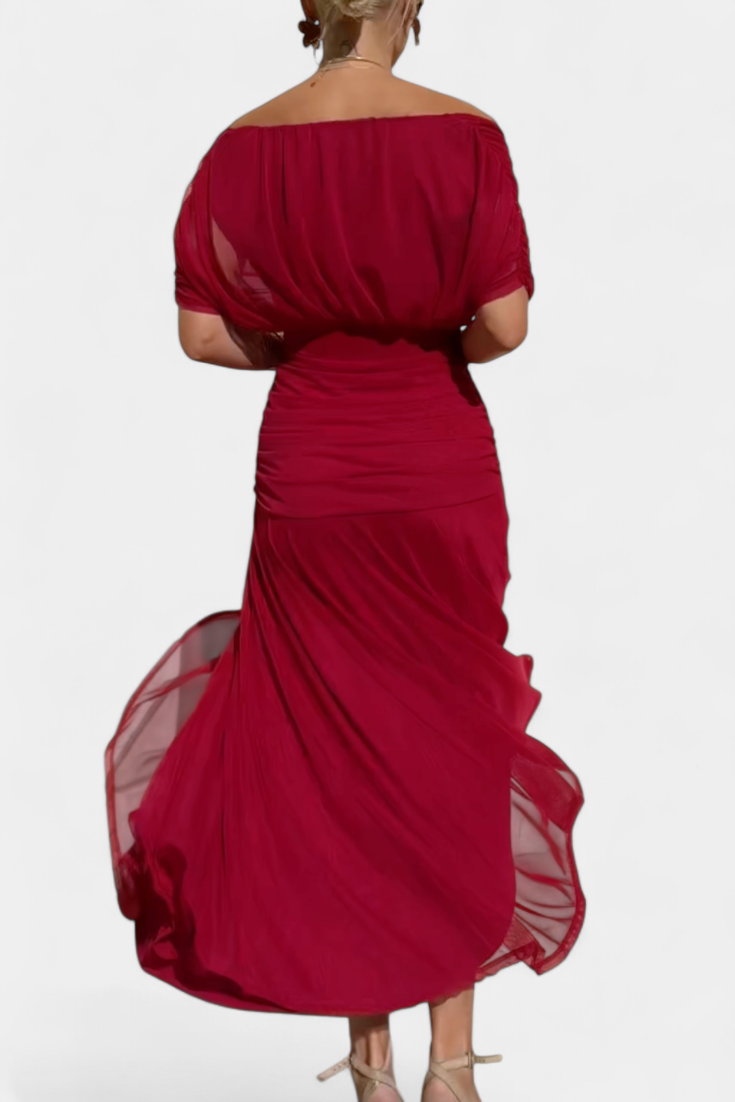 Emily™ | Long Floral V-Neck Dress