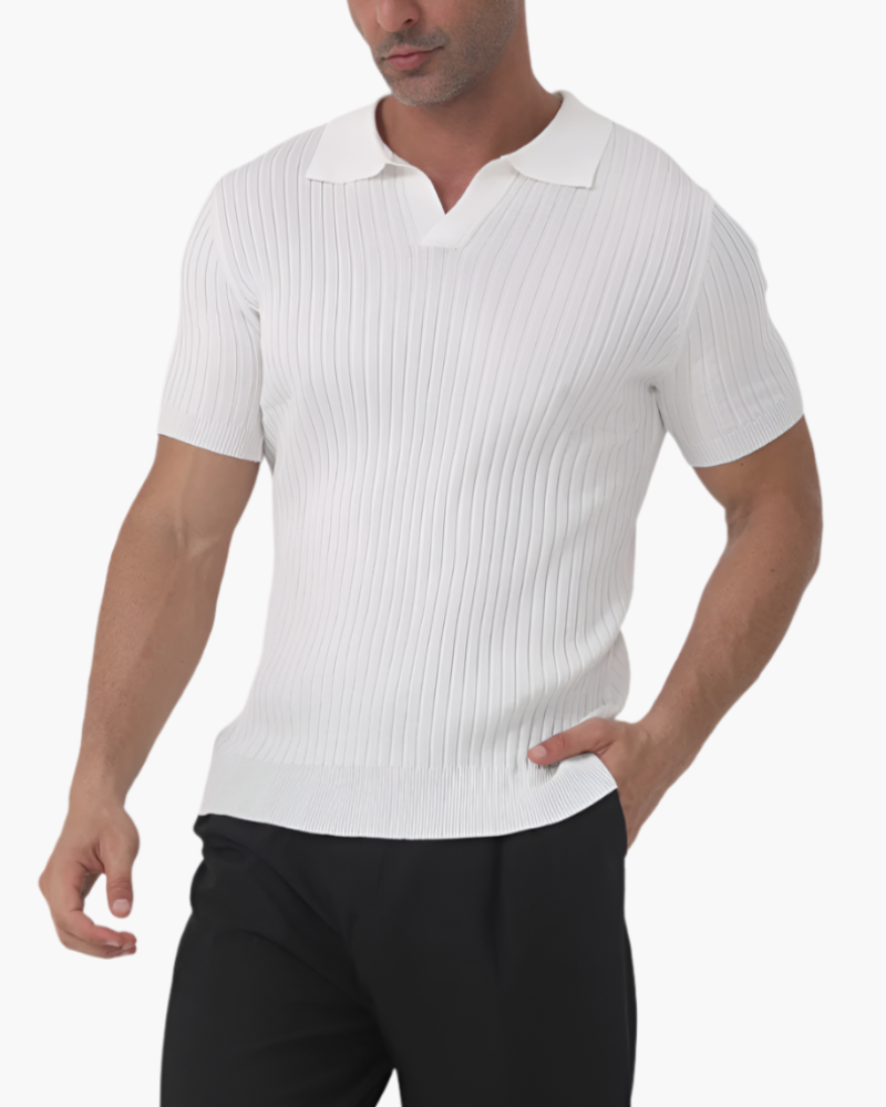 Jax | Ribbed Cotton Polo