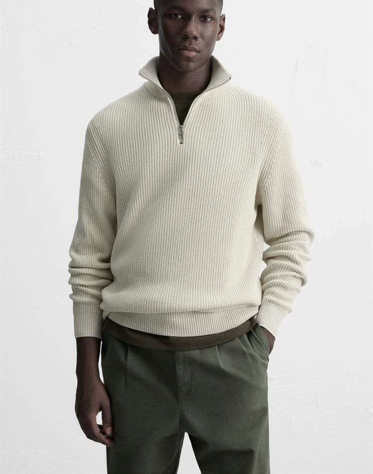 Jace | Half-Zip Sweatshirt with Elegant Knit Design