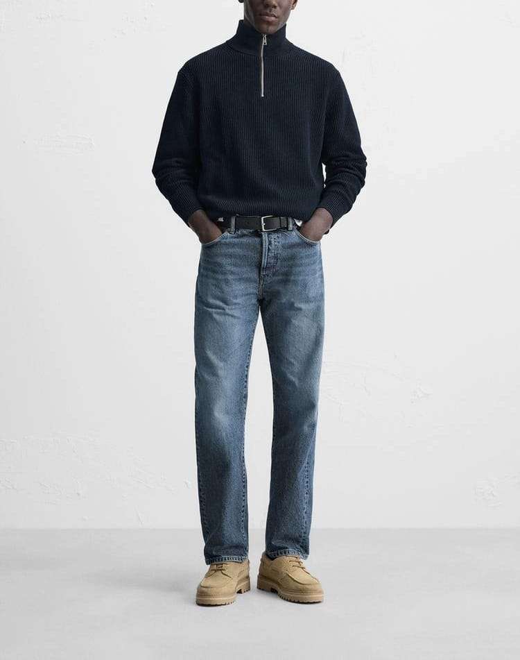 Jace | Half-Zip Sweatshirt with Elegant Knit Design