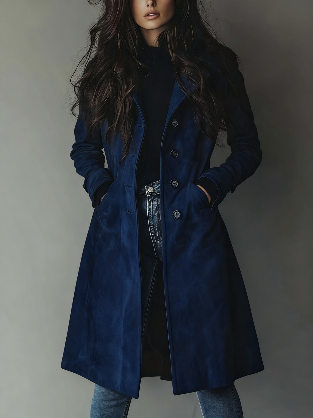 Catherine | Vintage-Style Suede Trench Coat