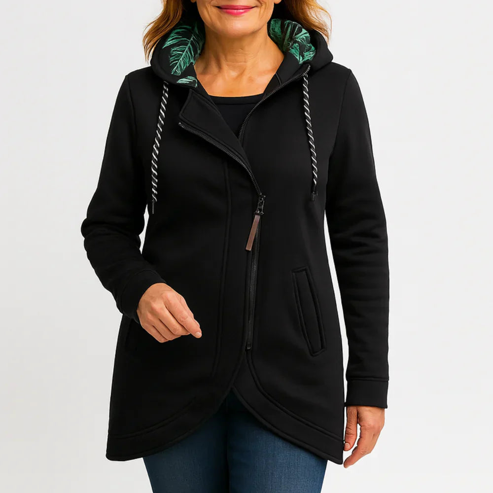 Eleonora™ – Winter coat with asymmetric zip