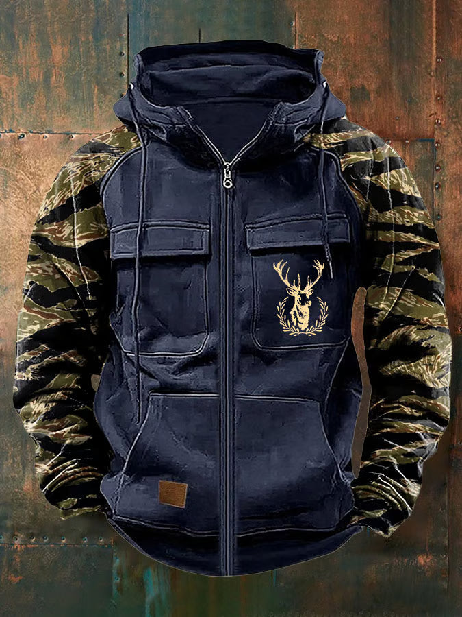 James | Men’s Multi-Pocket Zip Hoodie