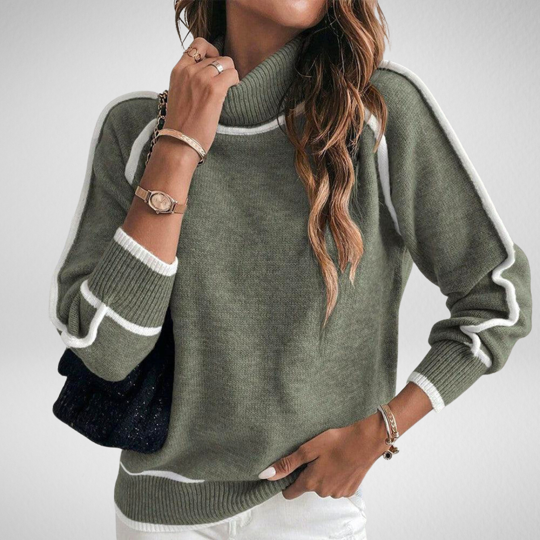 Kaylee | Elegant High Neck Sweater